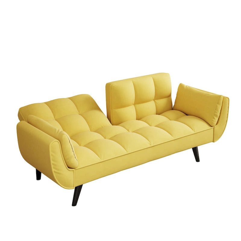 57-calowa rozkładana sofa z regulowanym oparciem i 2 poduszkami