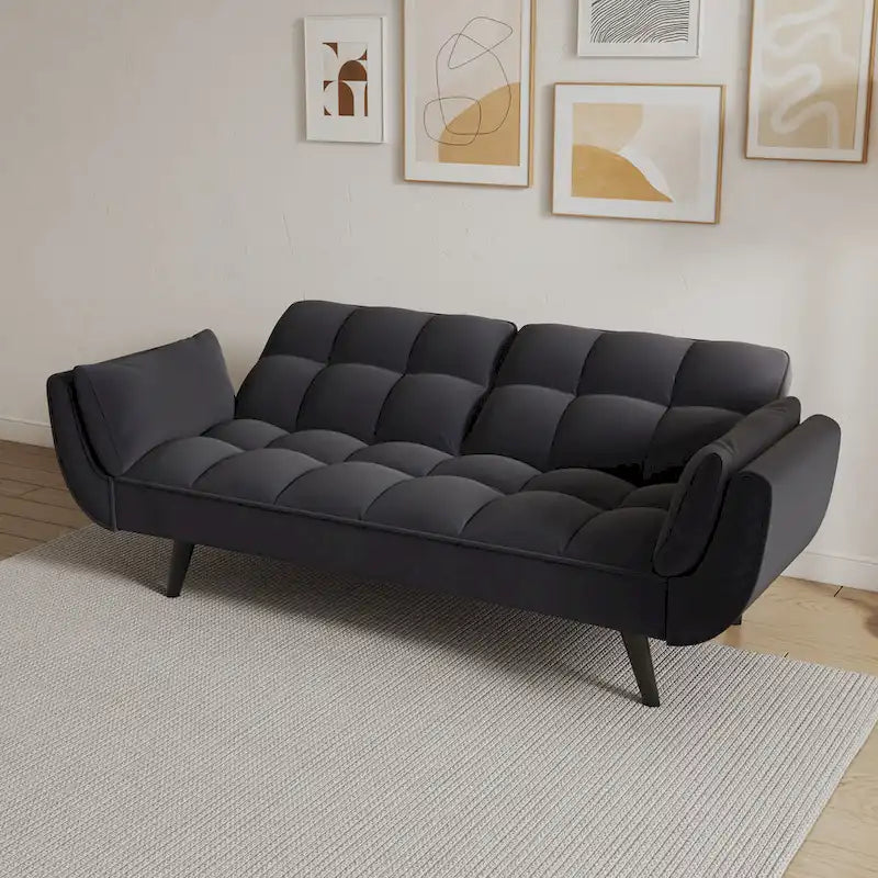 57-calowa rozkładana sofa z regulowanym oparciem i 2 poduszkami
