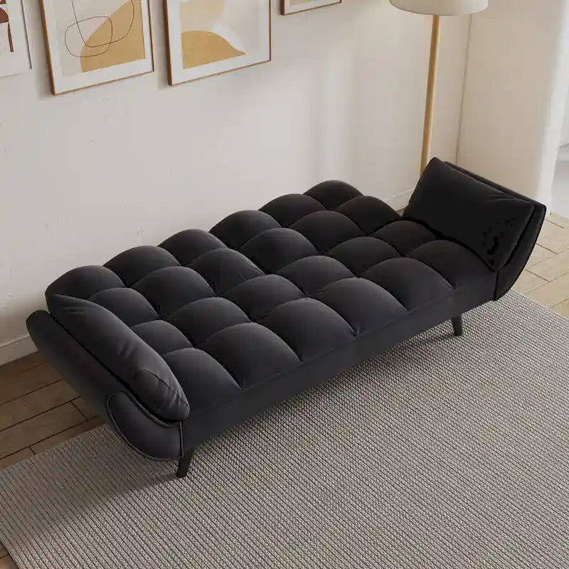 57-calowa rozkładana sofa z regulowanym oparciem i 2 poduszkami
