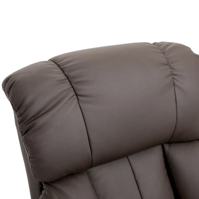 Fotel Masujący z Ekoskóry Obrotowy 360 Stopni z Pilotem
