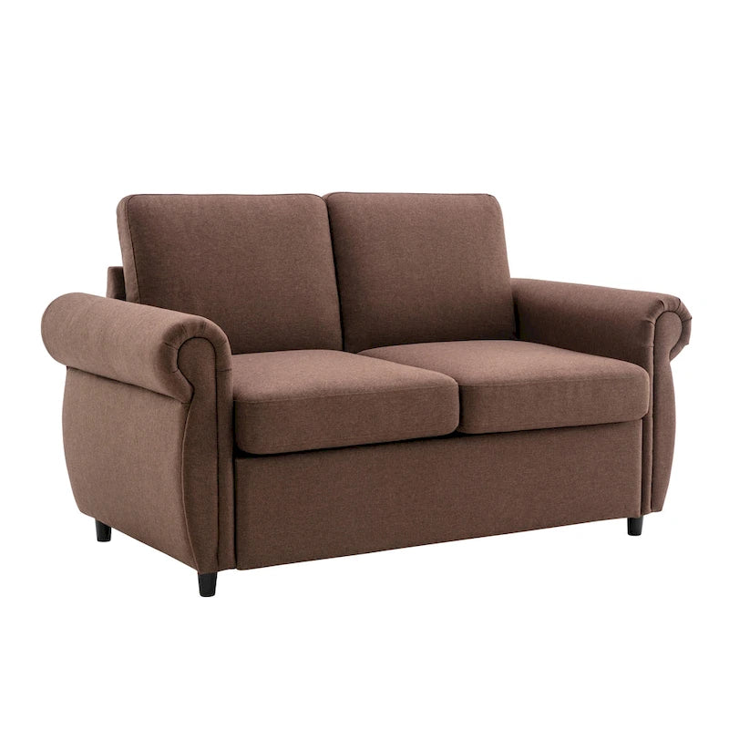 57,9-calowa rozkładana sofa z funkcją spania Twin z pianką z pamięcią kształtu i 2 portami USB