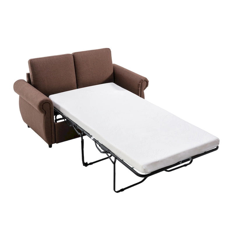57,9-calowa rozkładana sofa z funkcją spania Twin z pianką z pamięcią kształtu i 2 portami USB