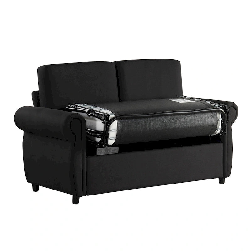 57,9-calowa rozkładana sofa z funkcją spania Twin z pianką z pamięcią kształtu i 2 portami USB