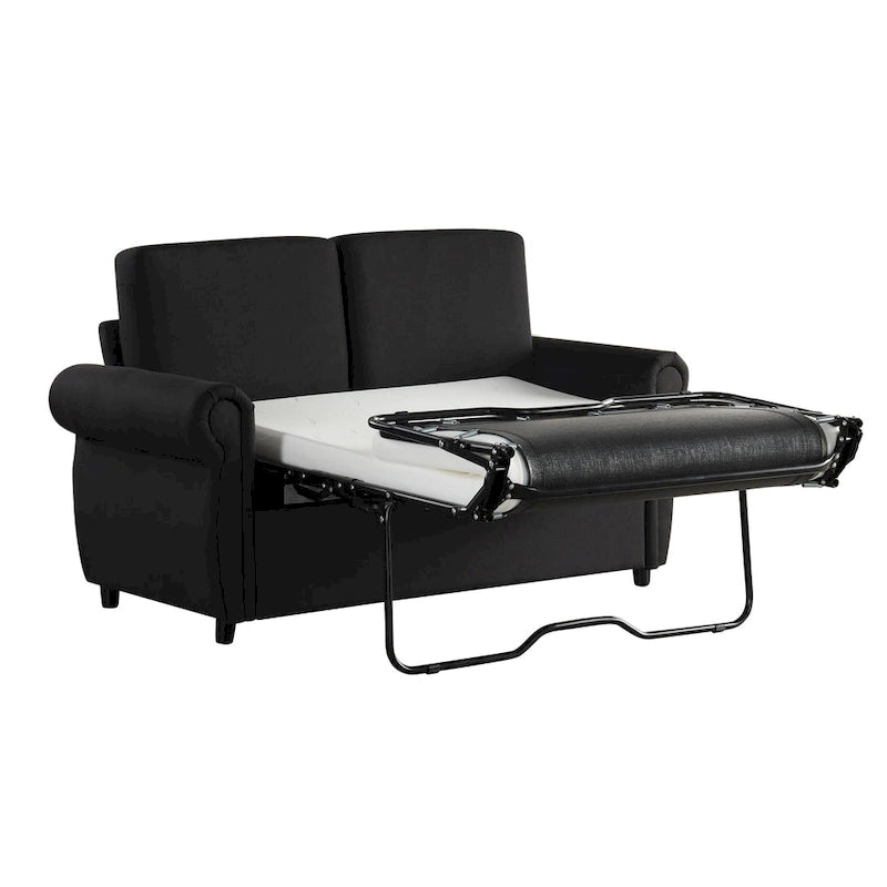 57,9-calowa rozkładana sofa z funkcją spania Twin z pianką z pamięcią kształtu i 2 portami USB