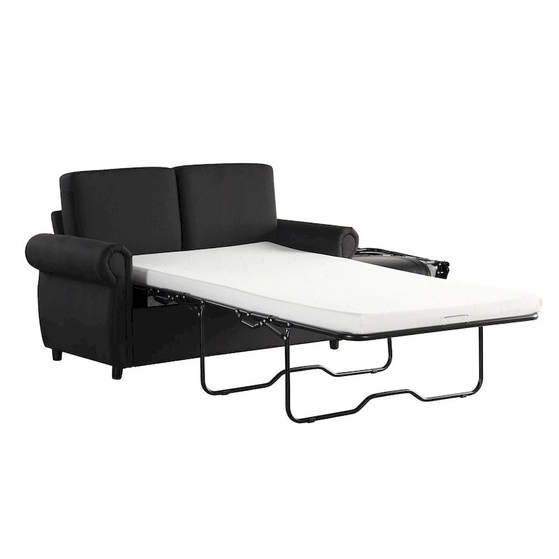 57,9-calowa rozkładana sofa z funkcją spania Twin z pianką z pamięcią kształtu i 2 portami USB