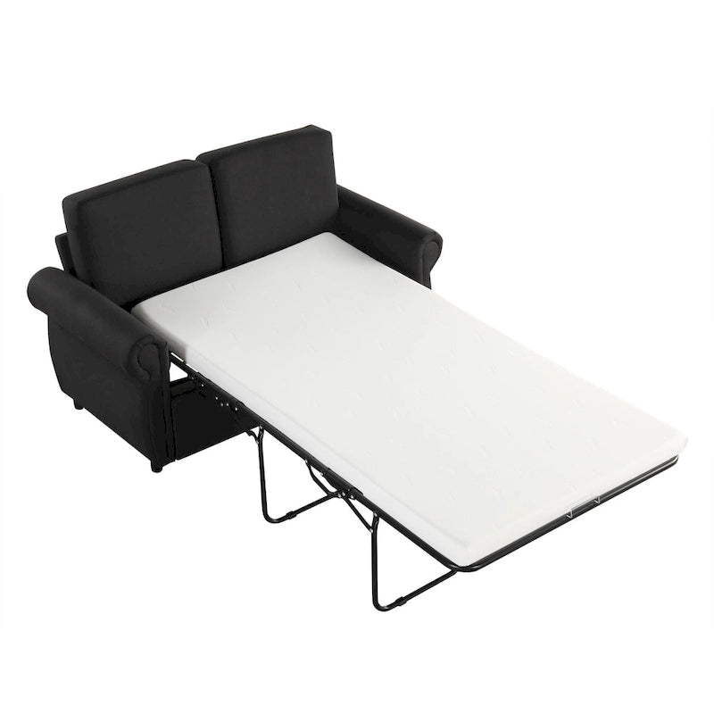 57,9-calowa rozkładana sofa z funkcją spania Twin z pianką z pamięcią kształtu i 2 portami USB