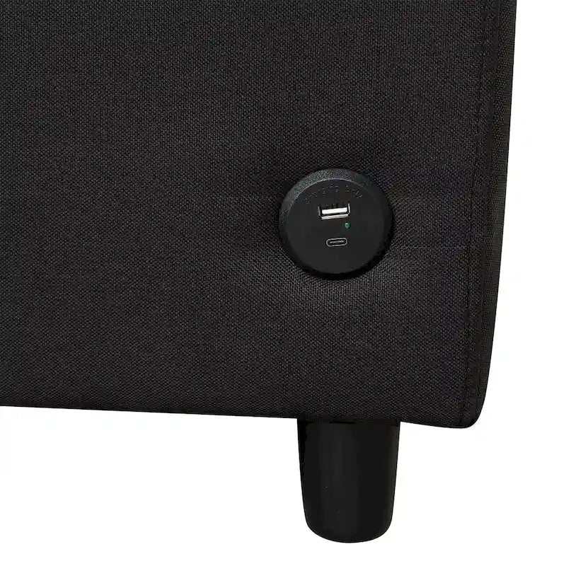 57,9-calowa rozkładana sofa z funkcją spania Twin z pianką z pamięcią kształtu i 2 portami USB