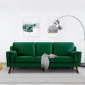 Aksamitna sofa trzyosobowa z podłokietnikami, stelaż z litego drewna, 203 cm